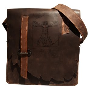 Skuldertaske / Crossbody med "DA VINCI" Anatomy motiv 